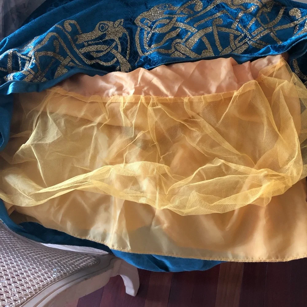 Disney Teal and Gold Princess Dress Costume